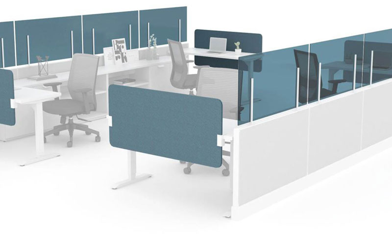 #PRO-502 CUBICLE ADD ON SCREEN, CLEAR OR FROSTED ACRYLIC