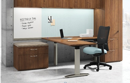 P-71 Executive ELL Desk in Private Office