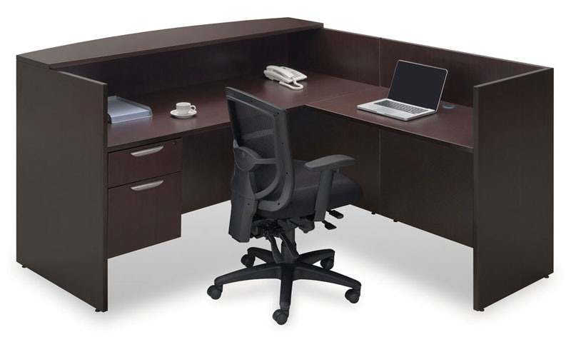 Factory Closeout Desk (NEW)**<br>Reception Station with Gallery Return