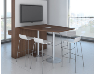 60x 44x36 Huddle Group,Standing Height Table
