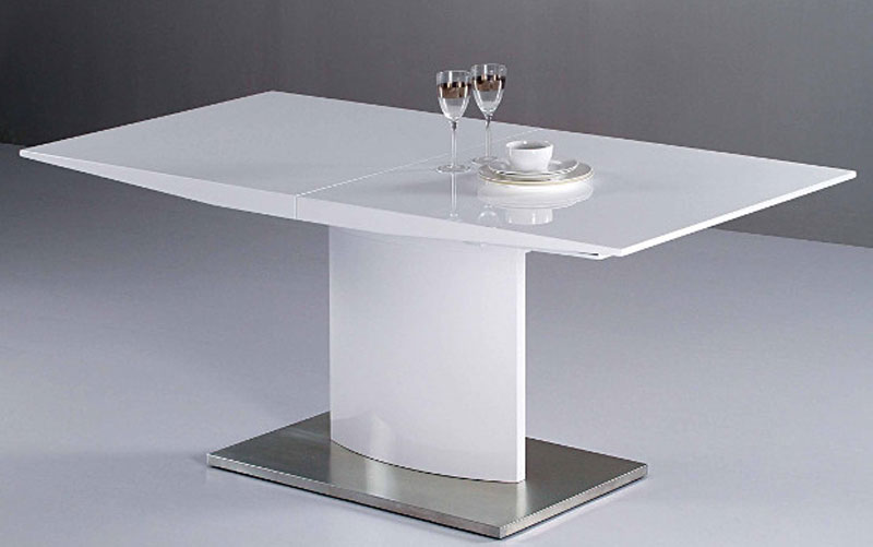 CREATIVE White-Stainless Conference Table