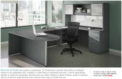 Modern office desk and chair