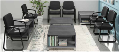 Modern office furniture seating area