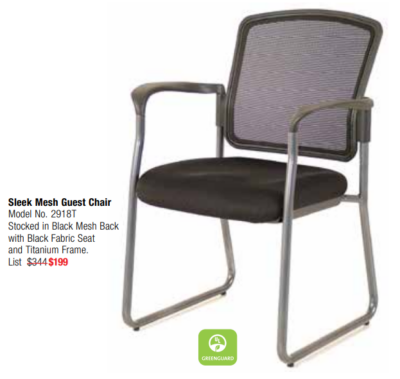 Black mesh guest chair office