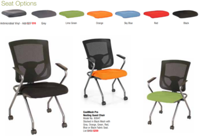 Multiple color office chair options