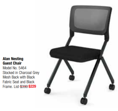 Black office guest chair sale