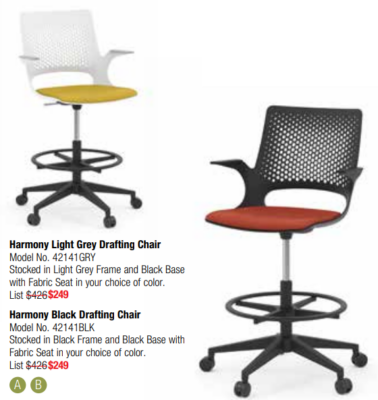 Modern drafting chairs ergonomic design