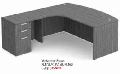 Modern L-shaped office desk