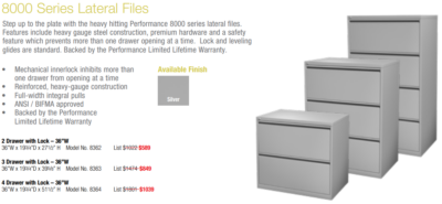 8000 series lateral file cabinets