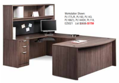 Modern office wooden workstation desk