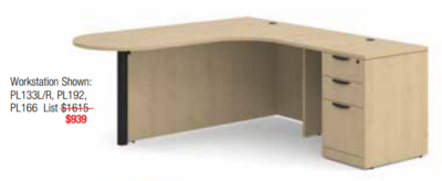 Modern L-shaped office desk