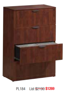 Wooden office filing cabinet sale