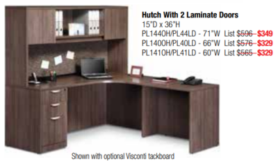 Office desk with hutch storage