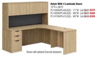 Office desk with hutch workstation