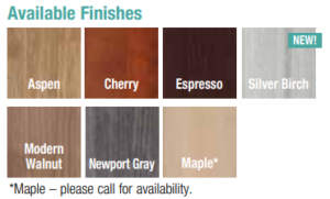 Office furniture available wood finishes