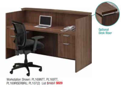 Office workstation furniture with chair