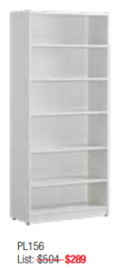 Tall white office bookshelf sale