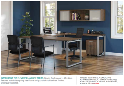 Modern office furniture set workspace