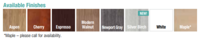 Office furniture available wood finishes