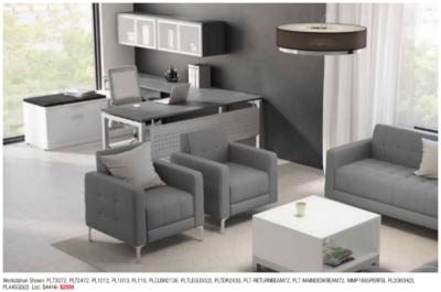 Modern office furniture seating area