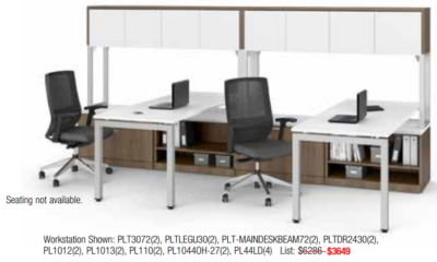 Modular desk setup office furniture