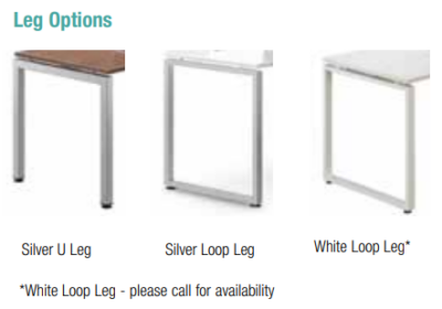 Desk leg style options