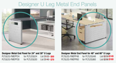 Designer metal end panels promotion