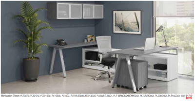 Modern office desk and chair