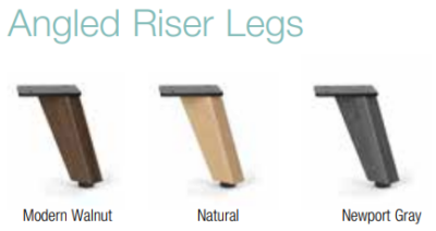 Angled riser legs office furniture