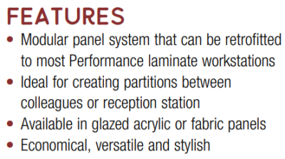 Office furniture partition features list