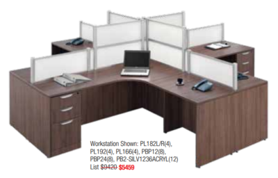 Modular wood office workstation