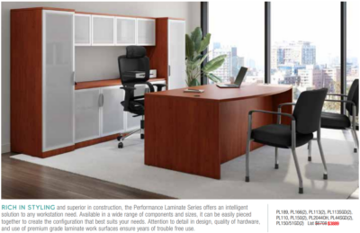 Modern executive office furniture setup