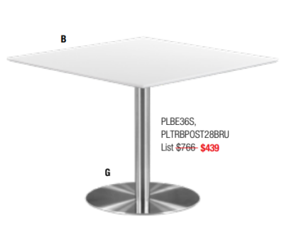 Square office table steel base