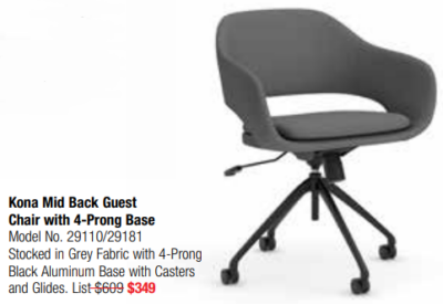 Grey Mid Back Office Chair