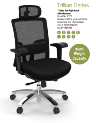 Black mesh high-back office chair