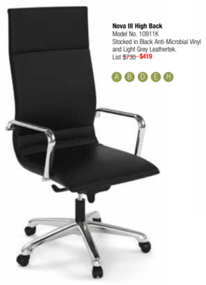 Ergonomic high-back office chair