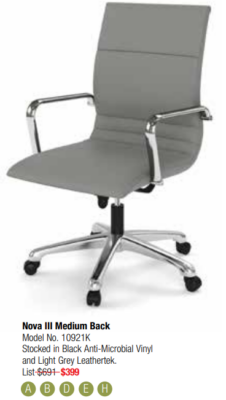 Modern grey office swivel chair