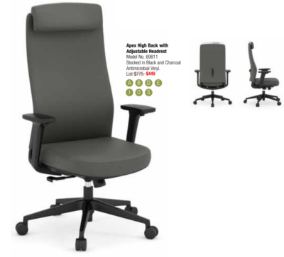 Ergonomic high-back office chair