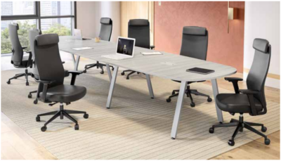 Modern conference room furniture setup