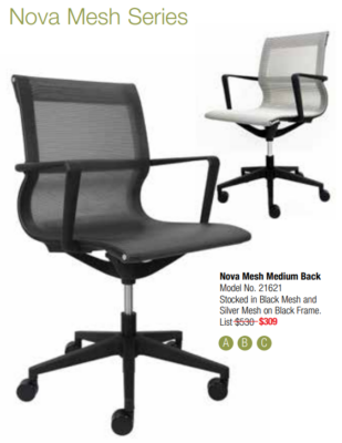 Nova Mesh ergonomic office chairs