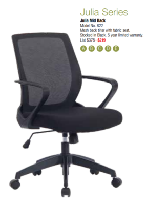 Black mesh back office chair