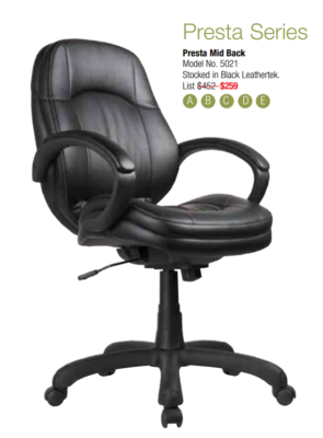 Black leathertek office chair