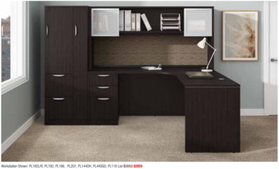 Modern executive office workstation desk