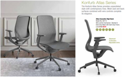 Mesh back ergonomic office chair