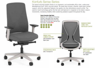 Ergonomic recycled office chairs furniture