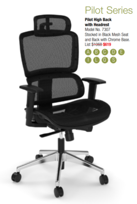 Black mesh ergonomic office chair