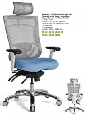 High-back office chair mesh