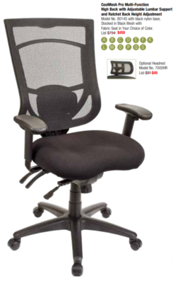 Ergonomic black mesh office chair