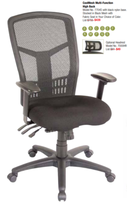 Black mesh ergonomic office chair