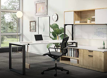 Modern office desk and chair